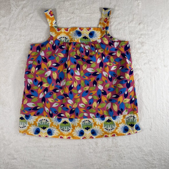 Hanna Andersson Other - Hanna Andersson Girls Floral Sleeveless Top Size 10 Colorful Pattern